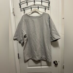 Lululemon Split short sleeve‎ sweatshirt Women’s 8 light Heather gray oversized